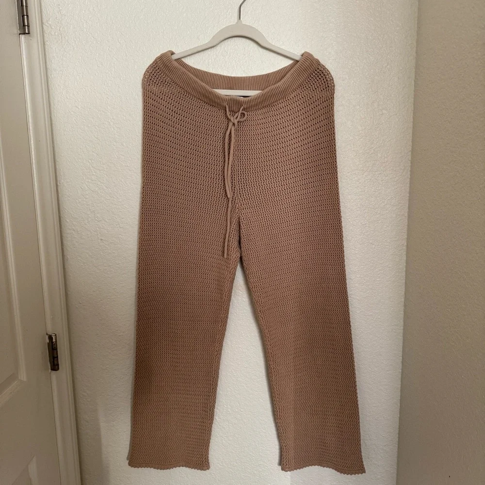 Reformation Beige Knit Cropped Pants - Picture 8 of 10